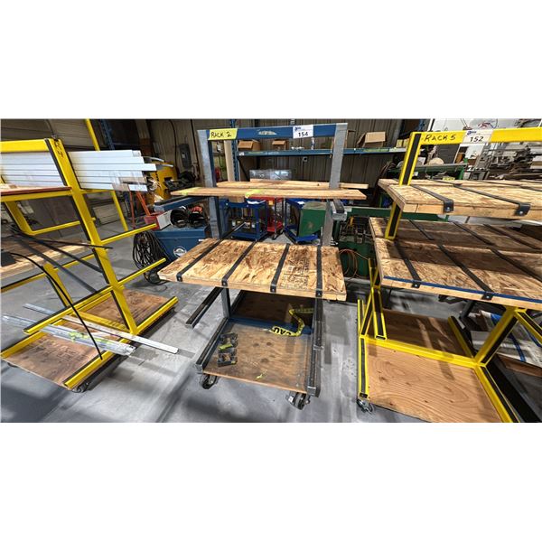 ROLLING PRODUCT RACK 31"X40"X5'H WITH CONTENTS