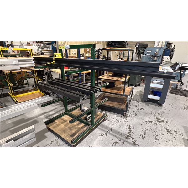 ROLLING PRODUCT RACK 31"X40"X5'H WITH CONTENTS