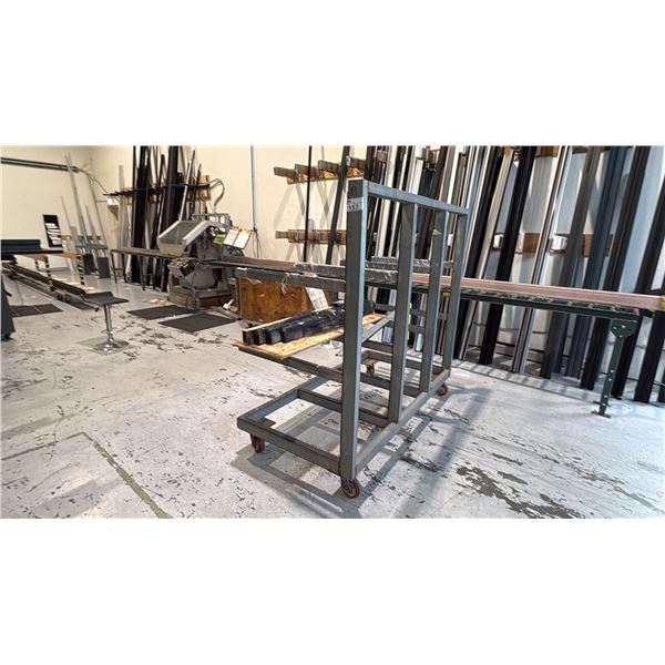 ROLLING PRODUCT CART 70"X3'X5'6" WITH CONTENTS