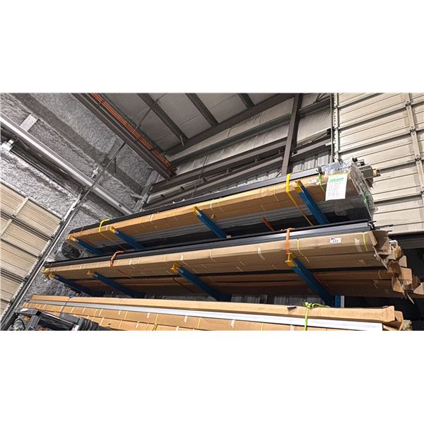 SHELF LOT OF 24' ALUMINUM EXTRUSIONS