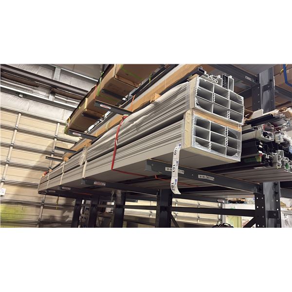 SHELF LOT OF 24' ALUMINUM EXTRUSIONS
