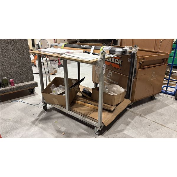 SHOP CART 45"X36"X42"H ON WHEELS
