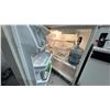 Image 10 : CREAM COLOR 33" BEER FRIDGE, MICROWAVE, COFFEE MAKER, KITCHEN SUPPLIES AND ROLLING KITCHEN CABINET