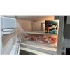Image 9 : CREAM COLOR 33" BEER FRIDGE, MICROWAVE, COFFEE MAKER, KITCHEN SUPPLIES AND ROLLING KITCHEN CABINET