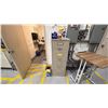 Image 1 : 4 DRAWER FILE CABINET WITH CONTENTS. RATCHET STRAPS, BATHROOM SHELF WITH CONTENTS, CLEANING SUPPLIES