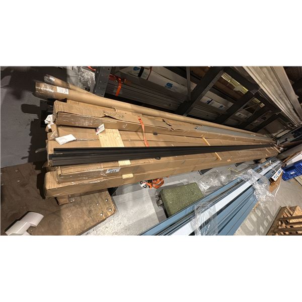 SHELF LOT OF APPROX 24' ALUMINUM EXTRUSIONS