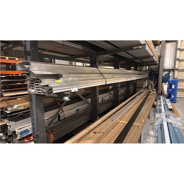 SHELF LOT OF APPROX 24' ALUMINUM EXTRUSIONS