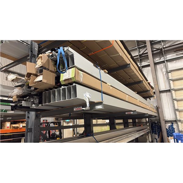 SHELF LOT OF APPROX 24' ALUMINUM EXTRUSIONS