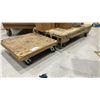 Image 1 : 2 HEAVY DUTY WOOD FRAME FLAT DOLLIES