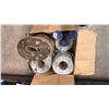 Image 2 : 6'X2' STORAGE RACK WITH CONTENTS. SEALANT, DOWSIL, VAPOUR SEAL-APPROX 15 ROLLS (LIKE BLUESKIN),