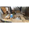 Image 5 : CUSTOM ALUMINUM SHELVES WITH CONTENTS. AUTO DOOR CLOSURES, SILICONE SEALANT, SAFETY HARNESSES AND