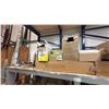 Image 8 : CUSTOM ALUMINUM SHELVES WITH CONTENTS. AUTO DOOR CLOSURES, SILICONE SEALANT, SAFETY HARNESSES AND