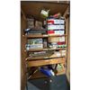 Image 2 : 32" WIDE WOOD STORAGE CABINET WITH CONTENTS. INC DOOR CLOSERS, MECHANISM PLATES,