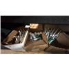 Image 2 : GROUP LOT OF 4 SHELVES OF VARIOUS SIZES OF 2 SIDED TAPE, SILICONE SEALANT, OVER 25 BOXES OF