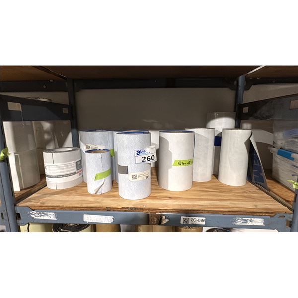 APPROX 20 ROLLS OR PART ROLLS OF BLUESKIN AND SUPRA WINDOW VAPOUR BARRIER PLUS CASE OF