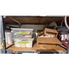 Image 3 : CONTENTS OF 3 SHELVES. CASE OF PACKING TAPE, 6 BOXES OF BARRICADE TAPE, LOCTITE, SPRAY ADHESIVE,
