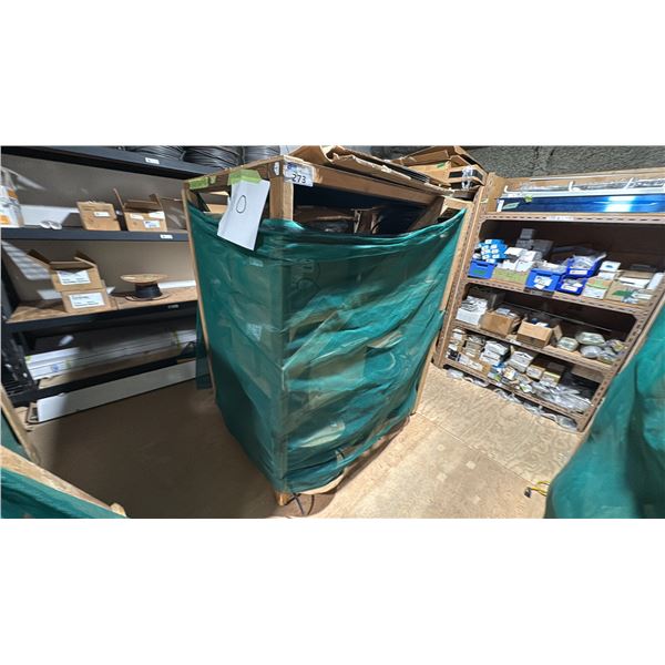 PALLET LOT -SHELF PALLET-APPROX 25 ROLLS OF WINDOW GASKET MATERIAL