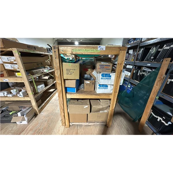 PALLET LOT OF SPECIALTY GLASS AND DOOR HARDWARE APPROX 40 BOXES. AS PER PHOTOS