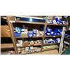 Image 3 : 3 SECTIONS METAL FRAME SHELVING. BRING TOOLS, IT'S SCREWED TO THE WALL. NO CONTENTS. PICK