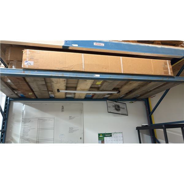 SHELF LOT OF ASST DOOR COMPONENTS. RAILS, ETC