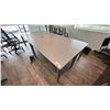 Image 1 : GROUP OF 4X 60"X30" MEETING ROOM TABLES. SILVER. NO CONTENTS