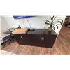 Image 1 : 6'X22" DARK CHERRY COLOR CREDENZA WITH CONTENTS