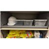 Image 3 : 2 BEIGE 36" 4 DRAWER LATERAL FILE CABINETS WITH CONTENTS. 5 EARMUFFS, BIN OF FOAM EAR PLUGS,