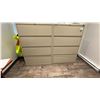 Image 6 : 2 BEIGE 36" 4 DRAWER LATERAL FILE CABINETS WITH CONTENTS. 5 EARMUFFS, BIN OF FOAM EAR PLUGS,