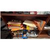 Image 8 : GROUP LOT OF OFFICE SUPPLIES. PAPER CUTTER, THREE HOLE PUNCH, BATTERIES, FELT PENS, STAPLERS,
