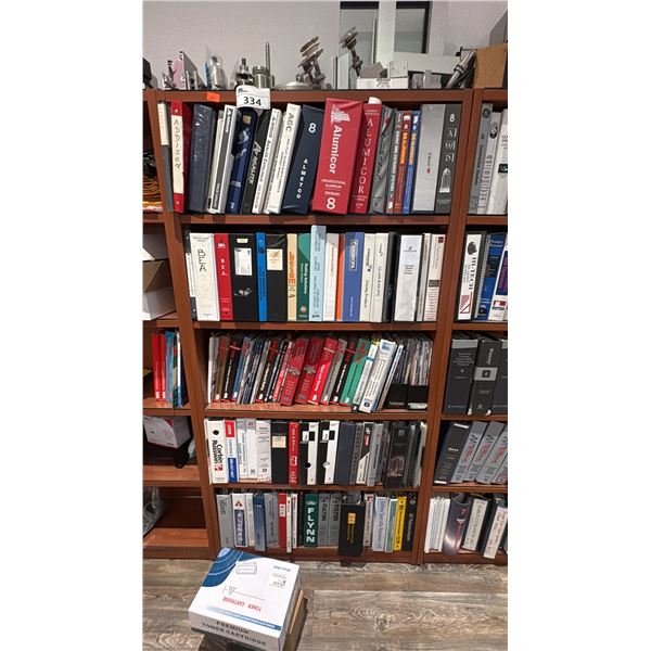 2 DARK CHERRY WOOD GRAIN LAMINATE 6' BOOK SHELVES NO CONTENTS