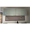 Image 3 : 2 66"W DESKS, PLAN CABINET AND 8'W OVERHEAD CABINET WITH GLASS DOORS, TACK BOARD,