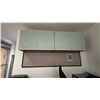 Image 6 : 2 66"W DESKS, PLAN CABINET AND 8'W OVERHEAD CABINET WITH GLASS DOORS, TACK BOARD,