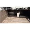 Image 5 : 2 LARGE L SHAPED DESKS. 9'X6', 8'X9 1/2', BOOKCASE, 2 DRAWER PEDESTALS, NO CONTENTS