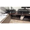 Image 6 : 2 LARGE L SHAPED DESKS. 9'X6', 8'X9 1/2', BOOKCASE, 2 DRAWER PEDESTALS, NO CONTENTS