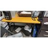Image 3 : 2 66"X66" CORNER DESKS WITH OVERHEAD HUTCHES, 2 DRAWER PEDESTALS, SMALL BOOKCASE, STATIONARY TABLE,