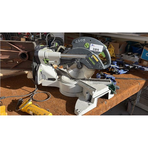 FESTOOL SLIDING COMPOUND MITER SAW. 12". MODEL KS 120 EB