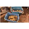 Image 1 : TWO BINS OF HEAVY DUTY RATCHET STRAPS AND SLINGS