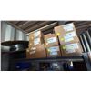 Image 4 : 48" SHELF WITH CONTENTS.  ASSORTMENT OF GLASS INSTALLATION HARDWARE