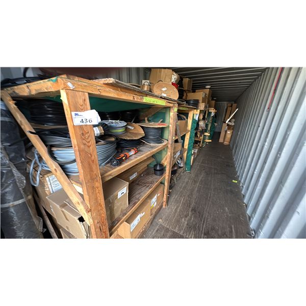 CONTENTS OF 40' CONTAINER. 100'S OF ROLLS OF WINDOW GASKET MATERIAL. PREMADE WINDOW SCREENS