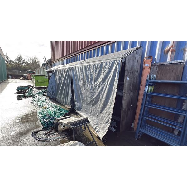 LARGE GROUP OF ALUMINUM, STEEL, GALVANIZED, ANGLE AND CHANNEL UP TO 24' LONG. INCLUDES THE RACK.