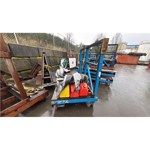 7' X 4' BLUE SINGLE SIDED MATERIAL CART