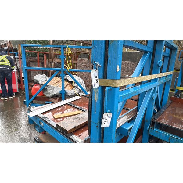 7' X 4' BLUE SINGLE SIDED MATERIAL CART