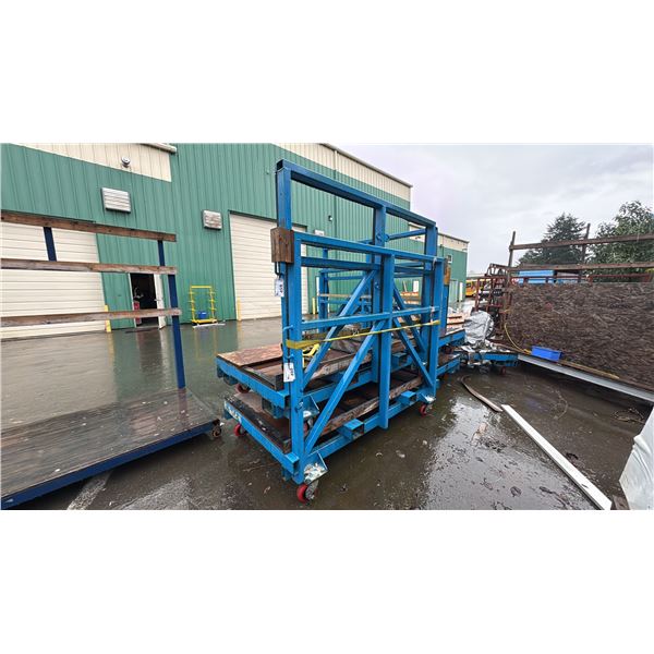 7' X 4' BLUE SINGLE SIDED MATERIAL CART