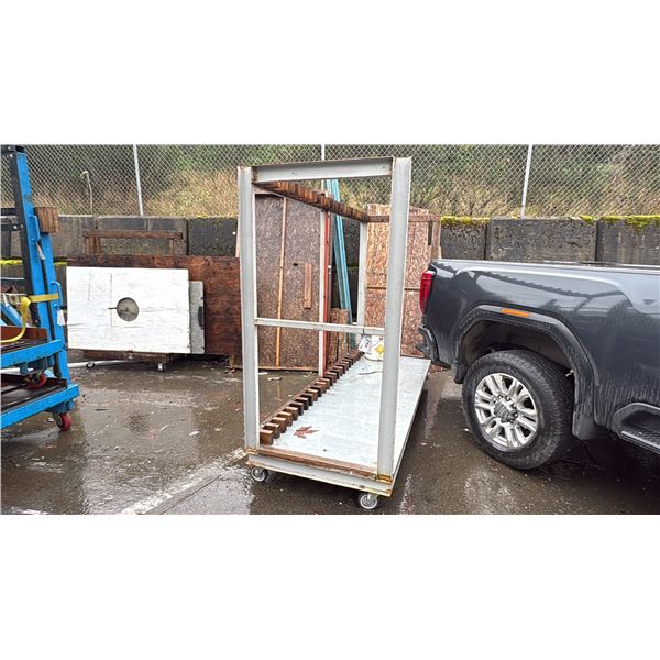 LARGE GREY MATERIAL CART