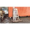 Image 3 : GROUP OF WOOD A-FRAMES. INCLUDES TENT STRUCTURE