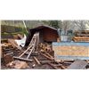 Image 4 : GROUP OF WOOD A-FRAMES. INCLUDES TENT STRUCTURE