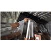Image 5 : GROUP OF ALUMINUM WINDOW FRAMES IN CONTAINER AND A COUPLE OF WAREHOUSE LIGHTS