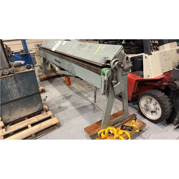 MARATHON 10' MANUAL BRAKE WITH COUNTERWEIGHTS. ON DOLLIES.