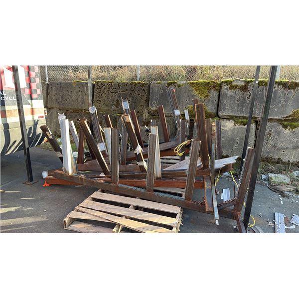 APPROX 8 MATERIAL STORAGE RACKS. 8' HIGH