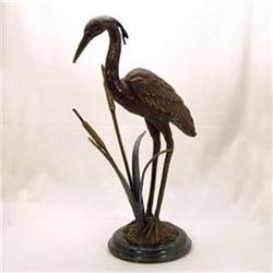 Crane & Cattails